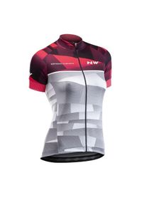 NORTHWAVE - Damska koszulka z krótkim rękawem Northwave Origin. Kolor: wielokolorowy, szary, różowy, czerwony. Długość rękawa: krótki rękaw. Długość: krótkie. Sport: kolarstwo #1