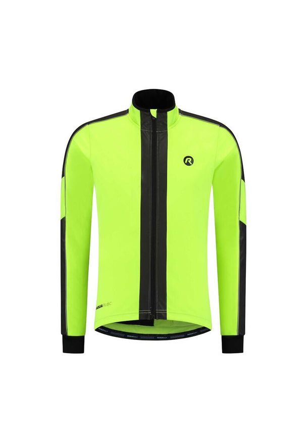 ROGELLI - Kurtka rowerowa zimowa męska Rogelli Essential Hi Vis. Kolor: czarny, wielokolorowy, żółty. Materiał: softshell. Sezon: zima