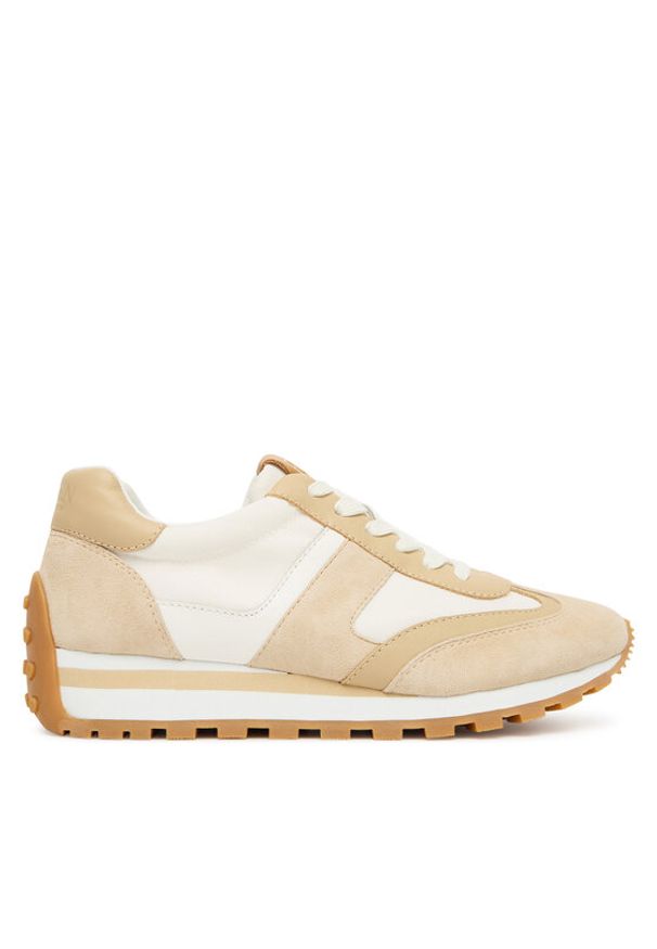 Lauren Ralph Lauren - LAUREN RALPH LAUREN Sneakersy 802951384010 Beżowy. Kolor: beżowy. Materiał: skóra, zamsz