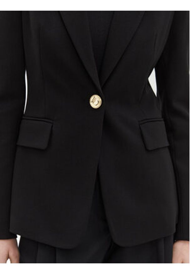 Pinko - PINKO Marynarka Signum 100254 Czarny Regular Fit. Kolor: czarny. Materiał: wiskoza