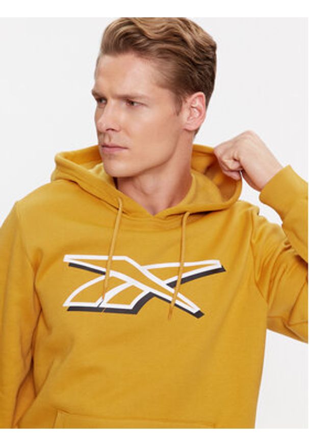 Reebok Bluza Identity IN1692 Żółty Regular Fit. Kolor: żółty. Materiał: bawełna
