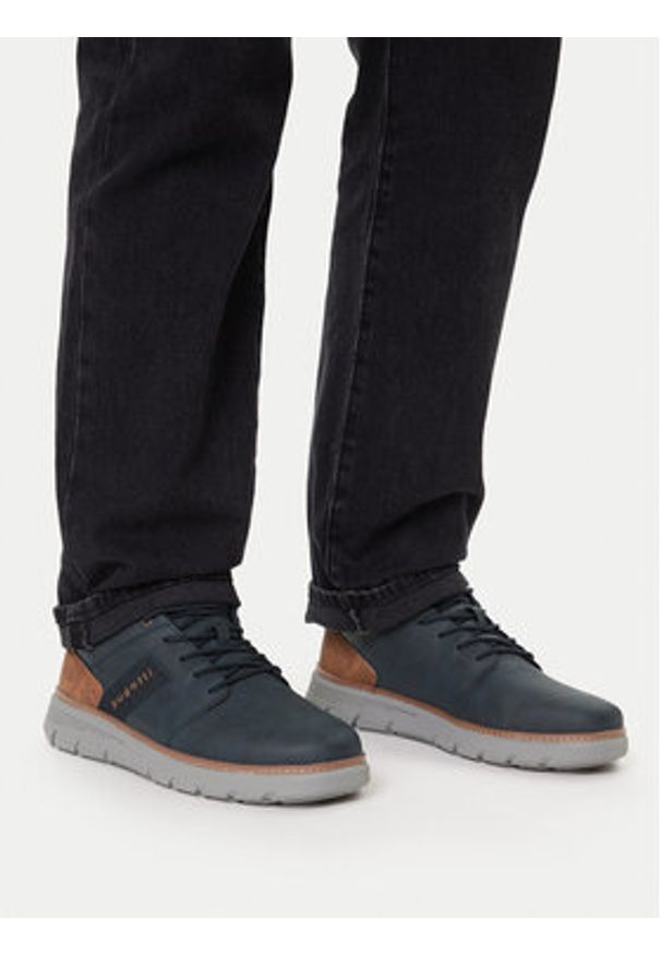 Bugatti Półbuty 332-AP001-5000 Granatowy. Kolor: niebieski. Materiał: skóra