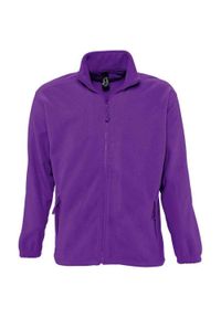 SOL'S - Bluza Polarowa Unisex Dla Dorosłych North. Kolor: fioletowy. Materiał: polar. Sezon: zima