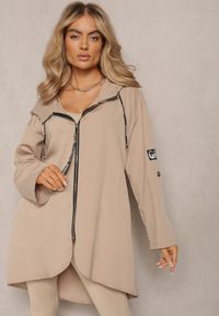 Renee - Beżowa Kurtka Wiatrówka Oversize Palishe. Kolor: beżowy. Długość rękawa: długi rękaw. Długość: długie. Styl: elegancki #4