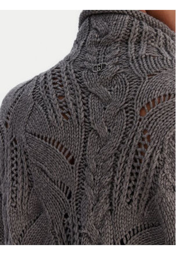 Liu Jo Golf MF5451 MA37R Szary Regular Fit. Typ kołnierza: golf. Kolor: szary. Materiał: akryl, wełna