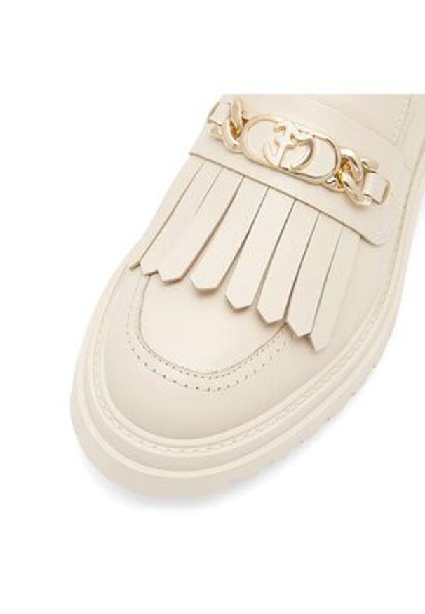 Eva Minge Loafersy ANGE-1018 Beżowy. Kolor: beżowy. Materiał: skóra