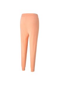 Spodnie damskie Puma Modern Basics High brzoskwiniowe. Kolor: pomarańczowy