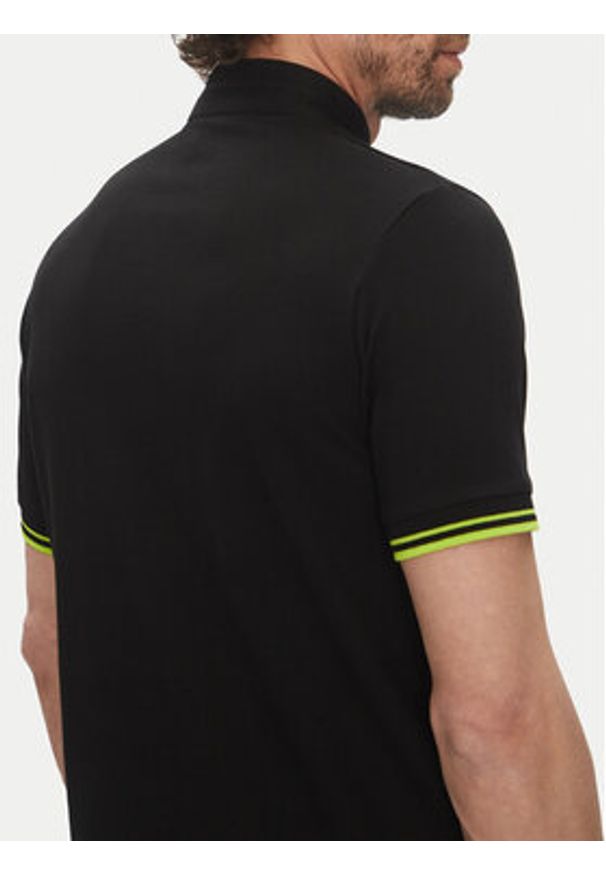 Karl Lagerfeld - KARL LAGERFELD Polo 745022 552232 Czarny Regular Fit. Typ kołnierza: polo. Kolor: czarny. Materiał: bawełna