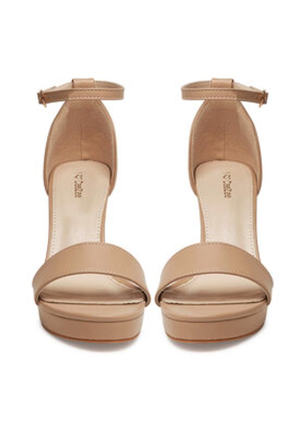 DeeZee Sandały LE601-88 Beżowy. Kolor: beżowy. Materiał: materiał