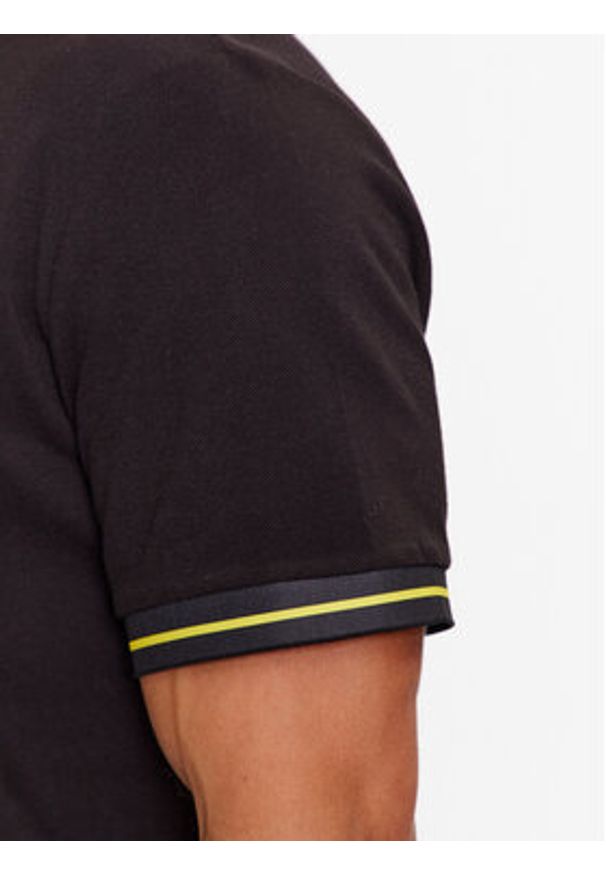 Versace Jeans Couture Polo 75GAGT13 Czarny Regular Fit. Typ kołnierza: polo. Kolor: czarny. Materiał: bawełna