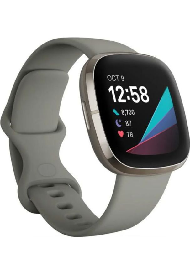 FITBIT - Smartwatch Fitbit Sense Szary (FB512SRSG). Rodzaj zegarka: smartwatch. Kolor: szary