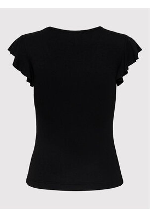 only - ONLY Bluzka Belia 15227187 Czarny Regular Fit. Kolor: czarny. Materiał: wiskoza