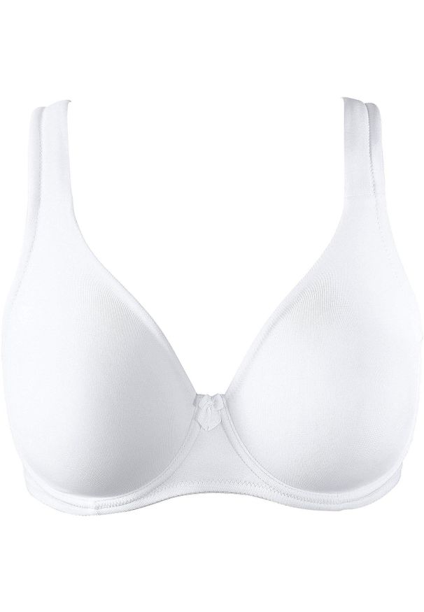 bonprix - Biustonosz typu T-shirt na fiszbinach. Kolor: biały