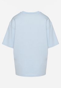 Born2be - Jasnoniebieski Bawełniany Klasyczny T-shirt Merovira. Kolor: niebieski. Materiał: bawełna. Styl: klasyczny #5