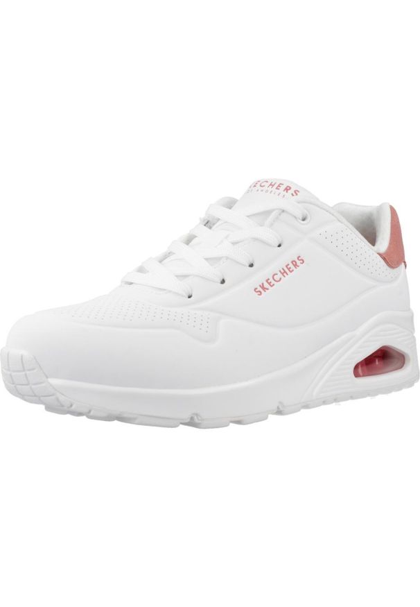 skechers - Buty SKECHERS 177092S UNO Biały. Kolor: biały. Materiał: materiał, syntetyk, tkanina. Model: Skechers Sport. Sport: turystyka piesza