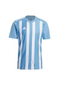 Adidas - Koszulka męska adidas Striped 21 Jersey. Kolor: biały, wielokolorowy, niebieski. Materiał: jersey. Sport: piłka nożna