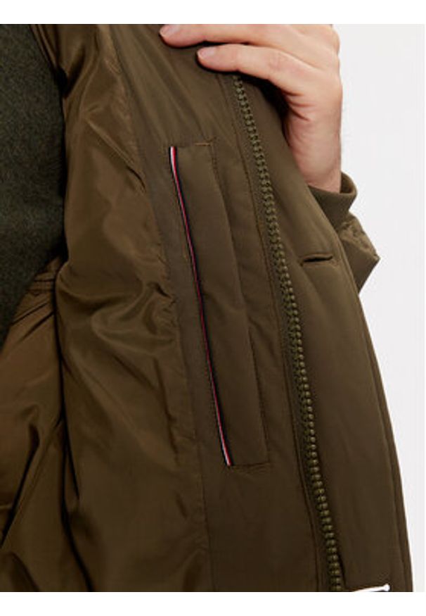 TOMMY HILFIGER - Tommy Hilfiger Kurtka zimowa Essential Rockie MW0MW33961 Khaki Regular Fit. Kolor: brązowy. Materiał: syntetyk. Sezon: zima