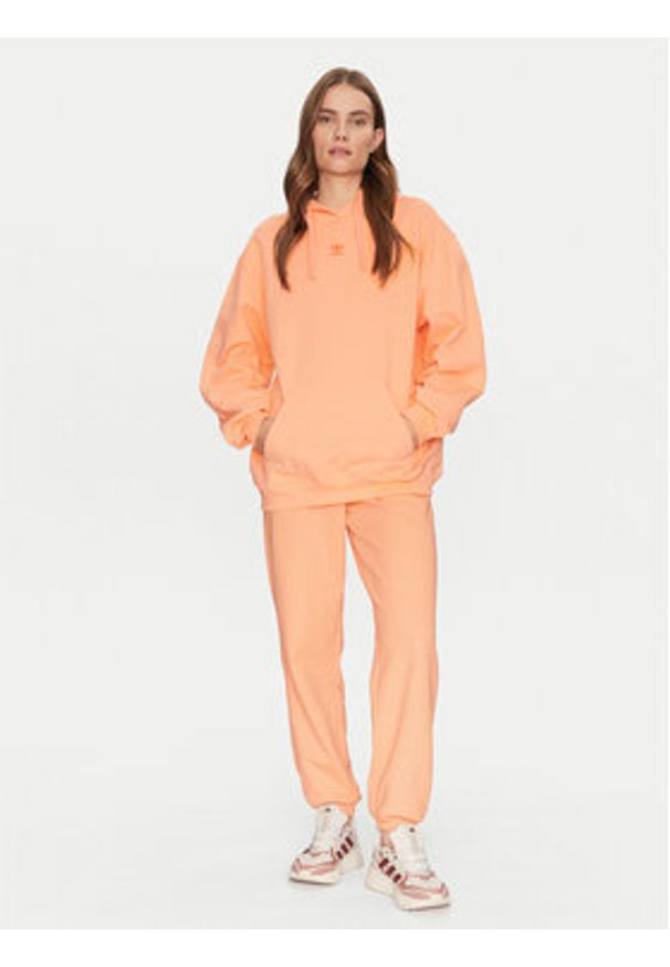 Adidas - adidas Bluza Essentials JJ3499 Różowy Oversize. Kolor: różowy. Materiał: bawełna