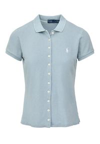 Polo Ralph Lauren Polo 211965095003 Błękitny Slim Fit. Typ kołnierza: polo. Kolor: niebieski. Materiał: bawełna
