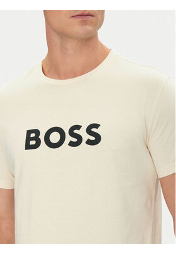 BOSS T-Shirt 50491706 Biały Regular Fit. Kolor: biały. Materiał: bawełna