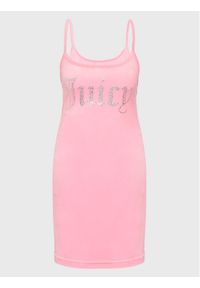 Juicy Couture Sukienka codzienna Rae JCWE222003 Różowy Slim Fit. Okazja: na co dzień. Kolor: różowy. Materiał: syntetyk. Typ sukienki: proste. Styl: casual