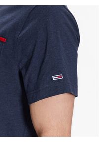 Tommy Jeans T-Shirt Essential DM0DM13063 Granatowy Regular Fit. Kolor: niebieski. Materiał: bawełna #5