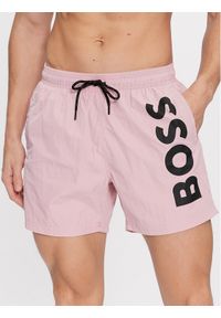 BOSS - Boss Szorty kąpielowe Octopus 50469594 Różowy Regular Fit. Kolor: różowy. Materiał: syntetyk #1