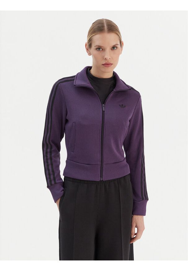 Adidas - adidas Bluza Firebird Adicolor JY2615 Fioletowy Regular Fit. Kolor: fioletowy. Materiał: syntetyk