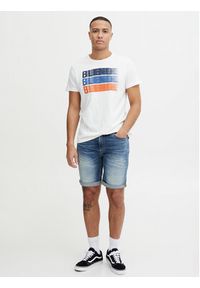 Blend Szorty jeansowe 20713326 Niebieski Slim Fit. Kolor: niebieski. Materiał: bawełna #7