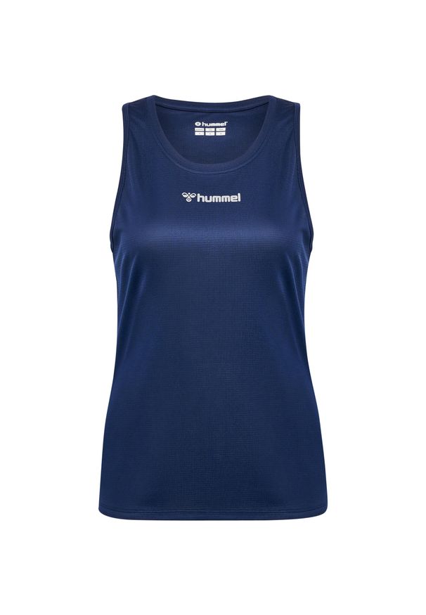 Damski tank top Hummel. Kolor: niebieski. Materiał: materiał. Sport: bieganie