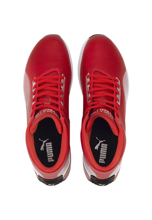 Adidasy Puma Ferrari Race Kart Cat-X Mid, Mężczyźni. Kolor: czerwony. Materiał: skóra ekologiczna, materiał