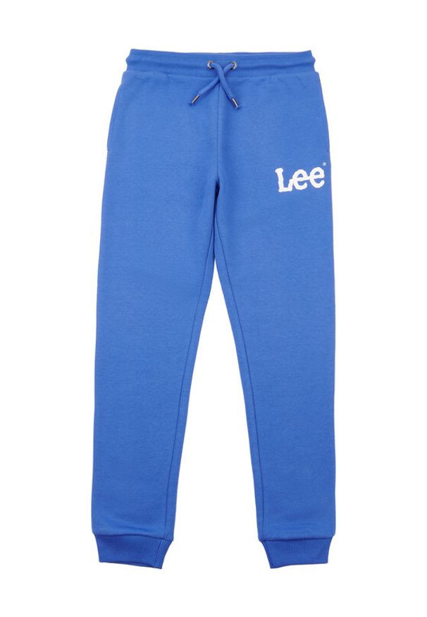 Lee Spodnie dresowe Wobbly Graphic LEE0011 Niebieski Regular Fit. Kolor: niebieski. Materiał: bawełna