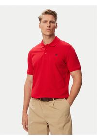 Beverly Hills Polo Club Polo P-SS26M-P42560_Navy LogoWRED Czerwony Regular Fit. Typ kołnierza: polo. Kolor: czerwony. Materiał: bawełna #1