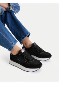 Nine West Sneakersy EO-H24049 Czarny. Kolor: czarny. Materiał: skóra, zamsz #1