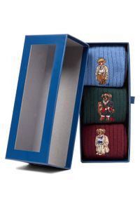 Polo Ralph Lauren Skarpety w 3-paku Mężczyźni niebieski|zielony|czerwony jednolity, ONE SIZE. Kolor: niebieski, zielony, czerwony, wielokolorowy. Wzór: jednolity