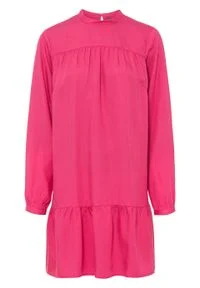 Sukienka koszulowa TENCEL™ Lyocell bonprix różowy. Kolor: różowy. Materiał: lyocell. Typ sukienki: koszulowe #1