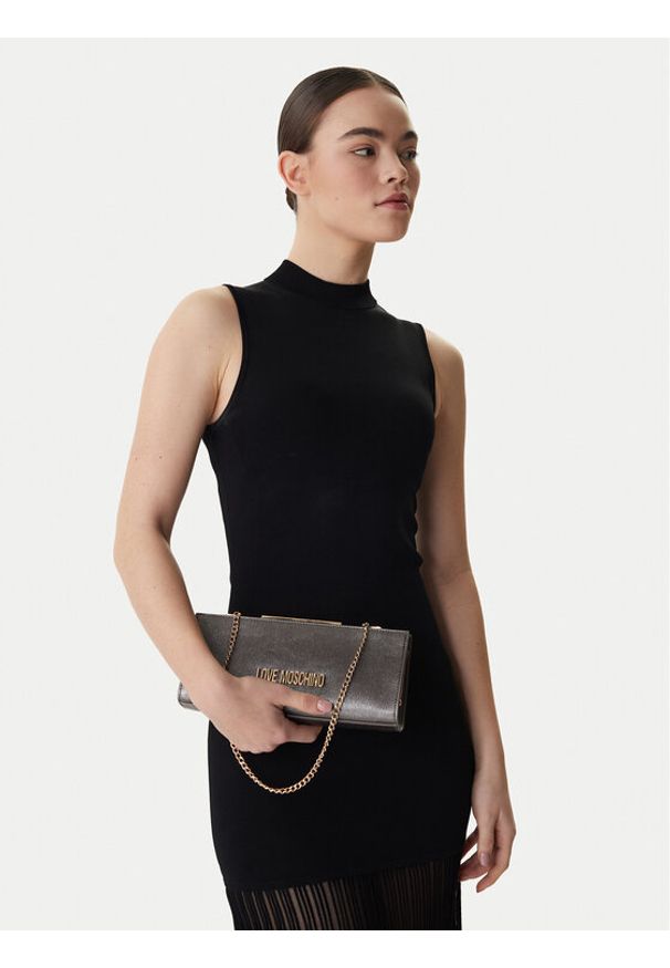 Love Moschino - LOVE MOSCHINO Torebka JC4144PP1OLS0910 Szary. Kolor: szary. Materiał: skórzane