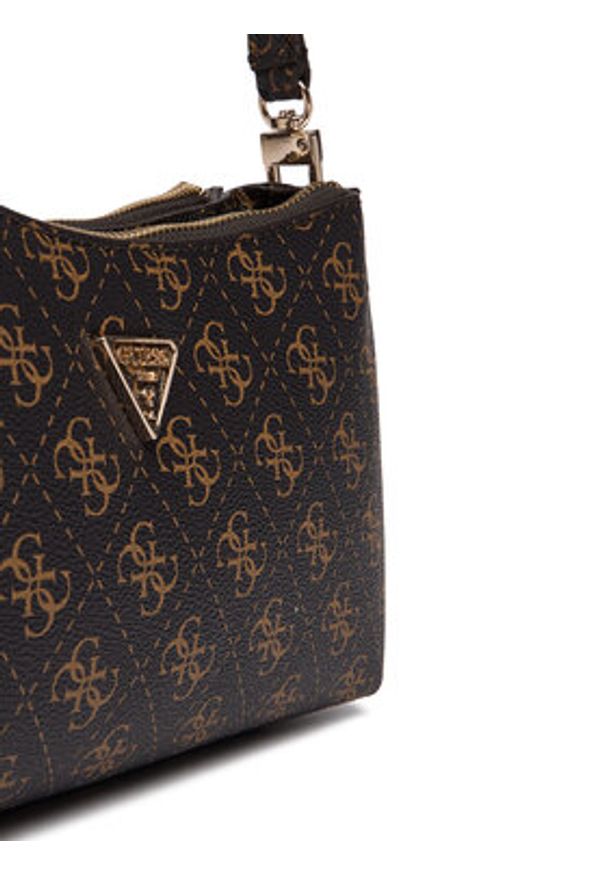 Guess Torebka Noelle II Mini HWQG96 72730 Brązowy. Kolor: brązowy. Materiał: skórzane