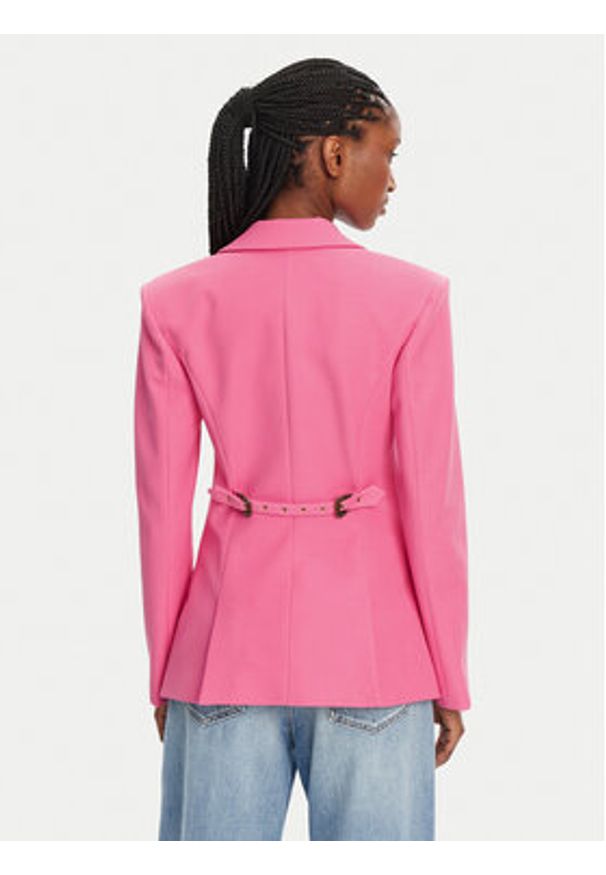 Versace Jeans Couture Marynarka 78HAQ702 Różowy Slim Fit. Kolor: różowy. Materiał: syntetyk, wiskoza