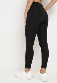Born2be - Czarne Legginsy z Wysokim Stanem Parefia. Okazja: na co dzień. Stan: podwyższony. Kolor: czarny. Materiał: dzianina, materiał. Styl: sportowy, casual #5