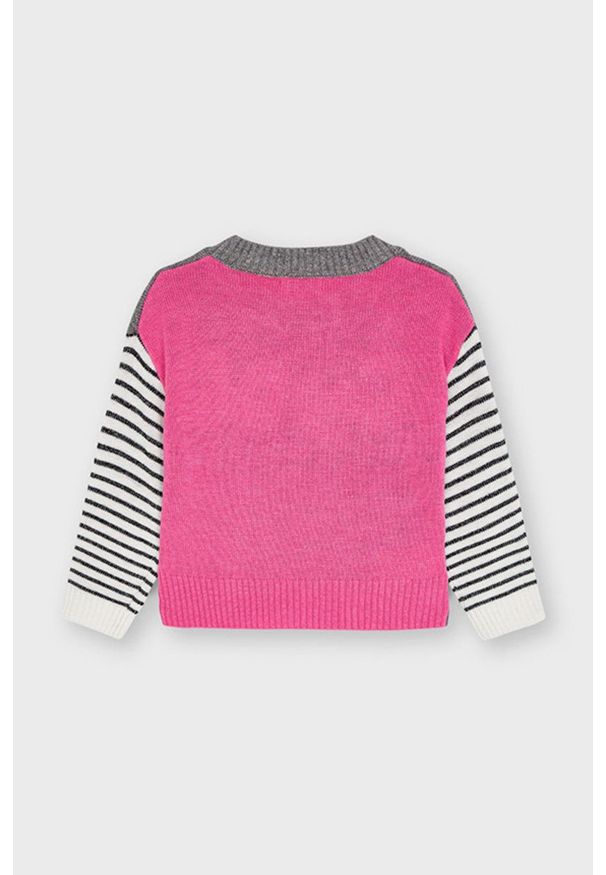 Mayoral Sweter dziecięcy kolor szary. Kolor: szary. Materiał: dzianina. Wzór: aplikacja