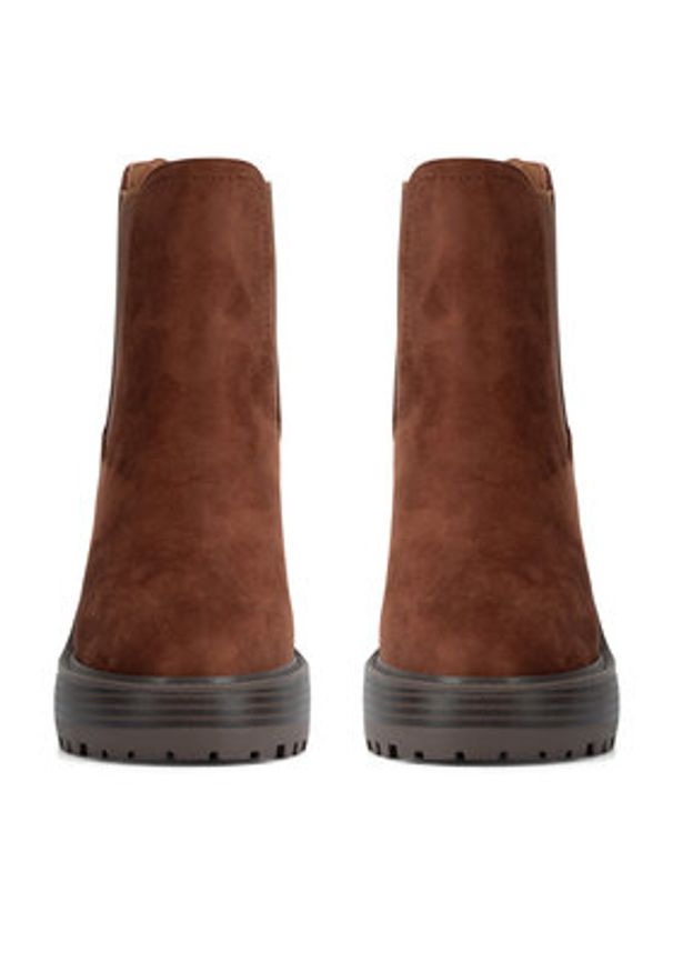 Nine West Botki WFA3374-1 Brązowy. Kolor: brązowy. Materiał: materiał