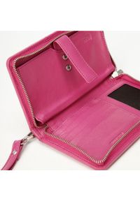 Wittchen - Damski portfel skórzany z kieszenią na telefon różowy. Kolor: różowy. Materiał: skóra #7