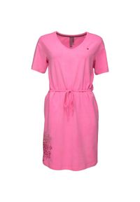 ZSPORT - Elegancka Sukienka Abzoka dla Kobiet - Komfort i Styl. Kolor: różowy. Materiał: bawełna. Sezon: lato. Typ sukienki: sportowe. Styl: elegancki