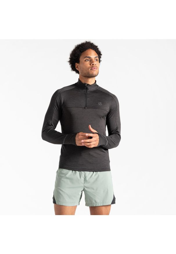 DARE 2B - Męska bluza sportowa z suwakiem termiczna Powet Up II. Kolor: czarny. Materiał: elastan, poliester