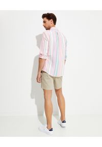 Ralph Lauren - RALPH LAUREN - Koszula w paski Slim Fit. Typ kołnierza: polo. Kolor: różowy, wielokolorowy, fioletowy. Materiał: tkanina. Wzór: paski #4