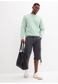 bonprix - Długie bermudy ze stretchem z kieszeniami cargo, regular fit. Kolor: czarny, szary. Długość: długie. Styl: elegancki #3