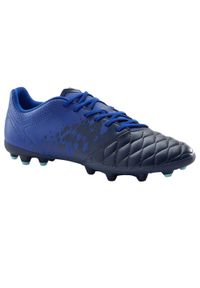 KIPSTA - Buty do piłki nożnej Agility 500 AG na suchą nawierzchnię. Kolor: niebieski. Materiał: syntetyk. Szerokość cholewki: normalna #1