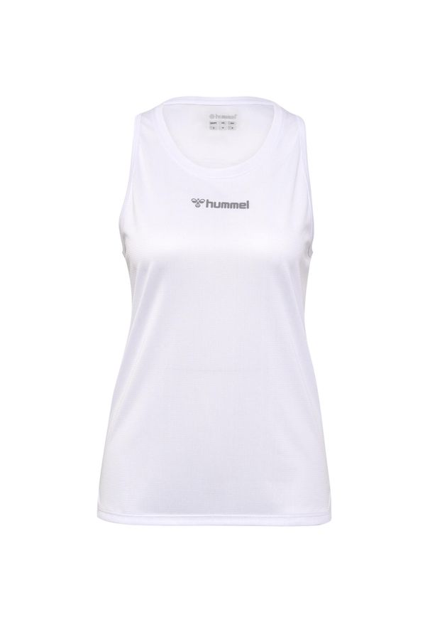 Damski tank top Hummel. Kolor: biały. Materiał: materiał. Sport: bieganie
