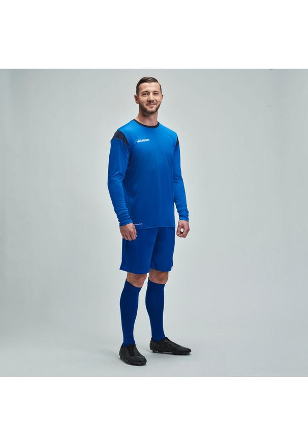 UHLSPORT - Dżersej z długim rękawem Uhlsport Squad 27. Kolor: niebieski. Materiał: jersey. Długość rękawa: długi rękaw. Długość: długie